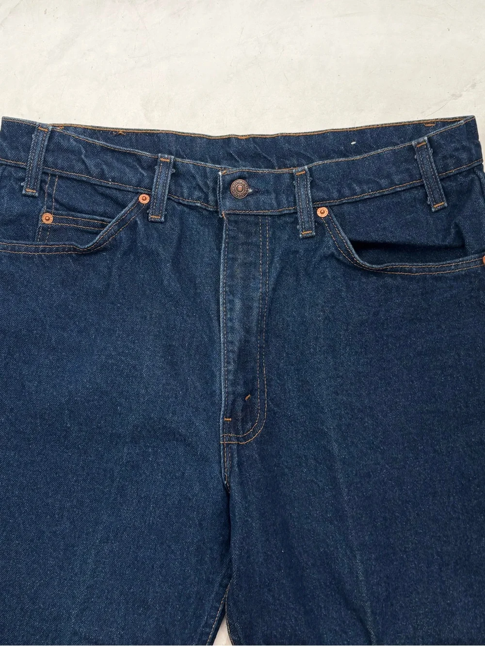 Vintage Levis Orange Tab 20517-0217 Sz 36 Made In USA Dark Wash Bootcut Jeans